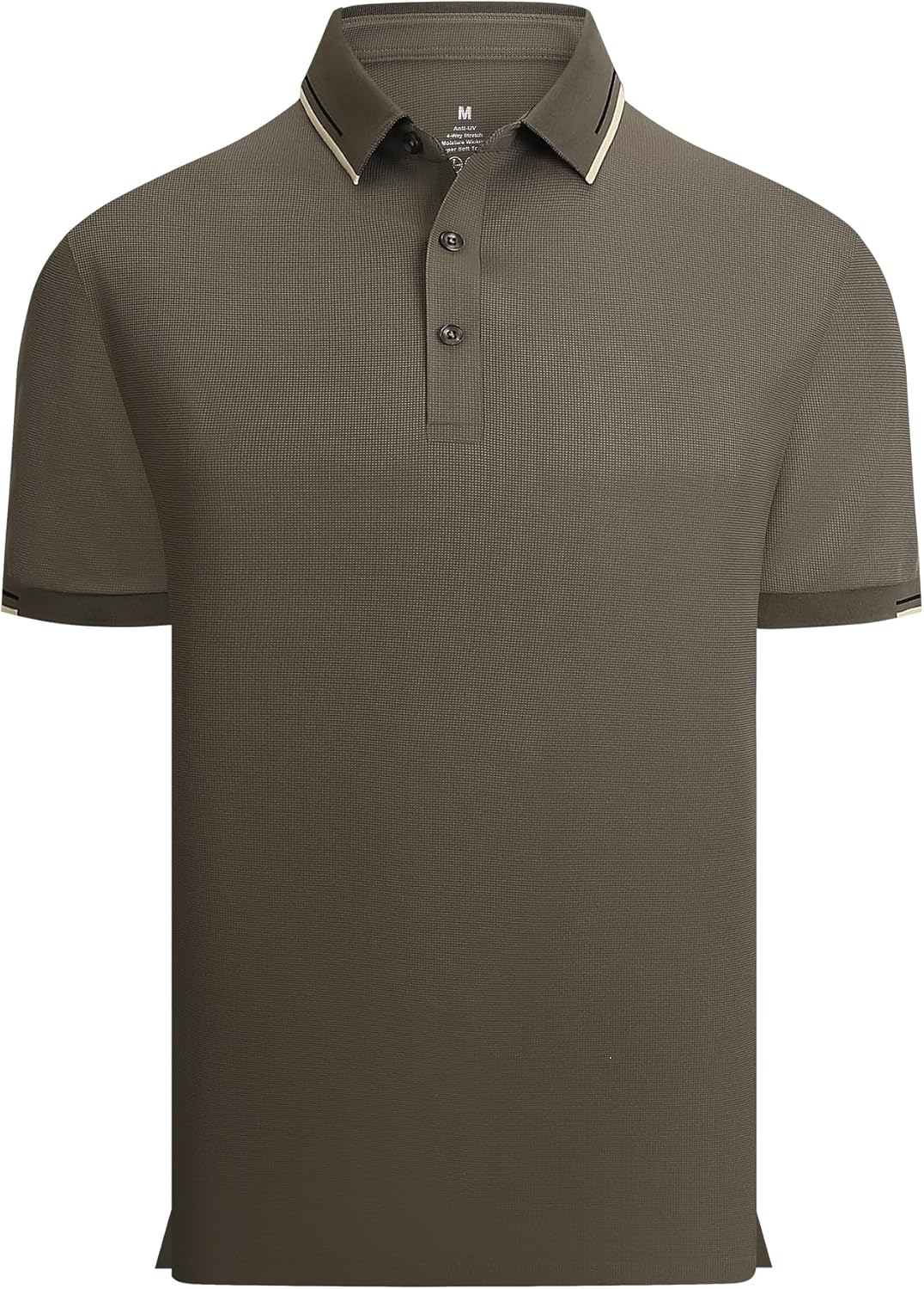 Damipow Mens Seamless Golf Shirt Moisture Wicking Polo Shirts Short Sleeve Quick Dry Performance Sport Collared Shirt for Men