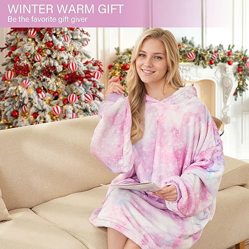 Vista 81 de LetsFunny Manta con capucha, manta de forro polar Sherpa de gran tamaño, súper suave, cálida y acogedora con bolsillo gigante, para mujeres, Aguacate