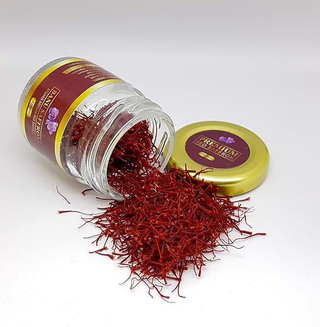 Organic Saffron - Award Winning Grade A All Red Organic Saffron Threads by Banu Saffron