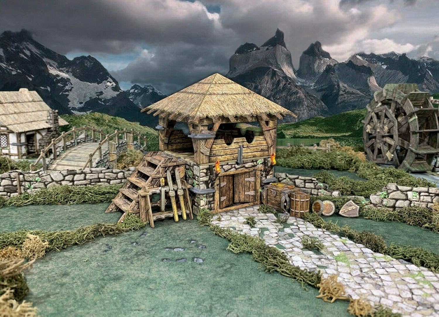 Battle Systems Fantasy Terrain Guard Post - 28-35mm DND D&D RPG Wargames Historical/Fantasy Card Scenery