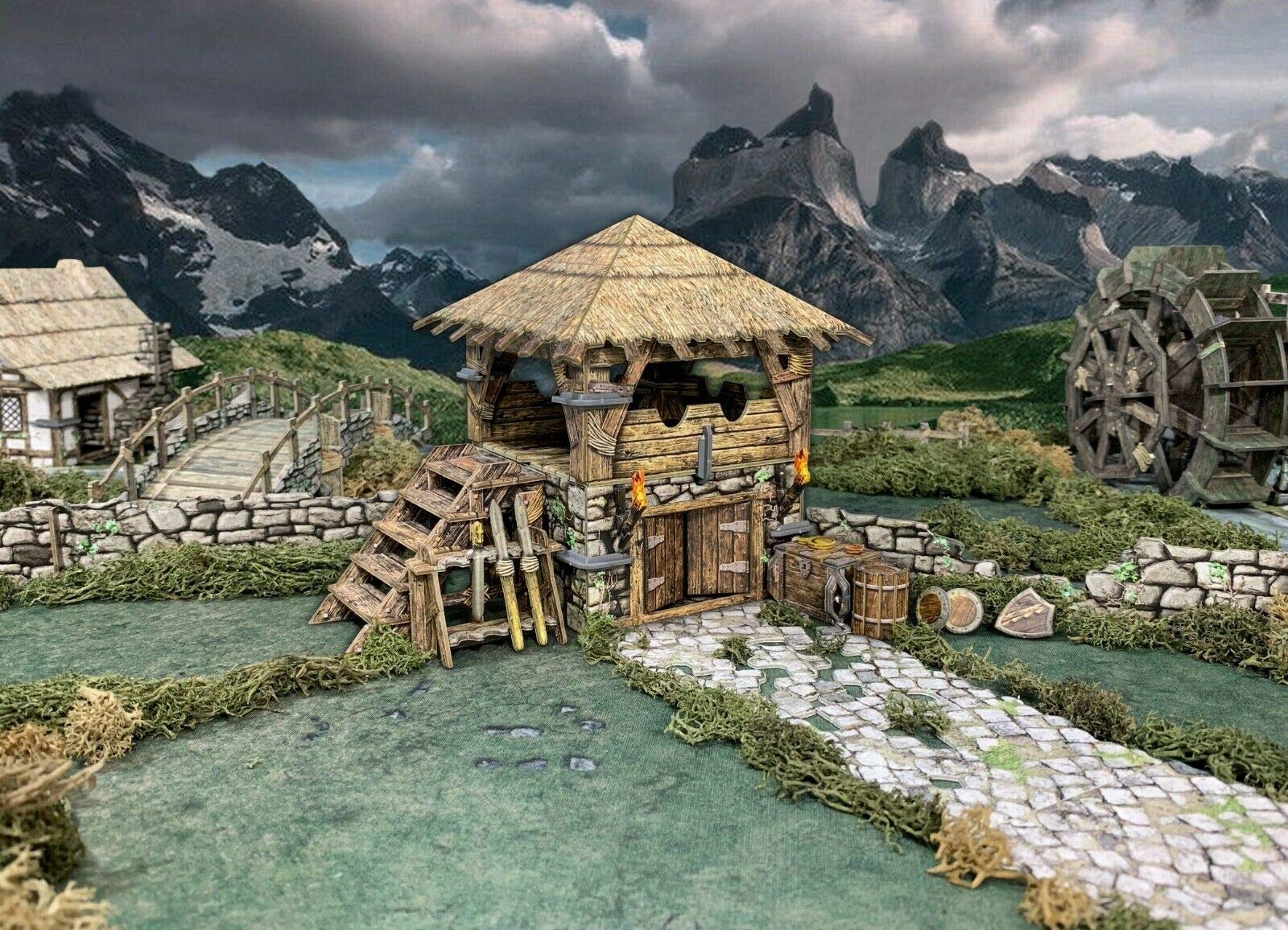 Battle Systems Fantasy Terrain Guard Post - 28-35mm DND D&D RPG Wargames Historical/Fantasy Card Scenery