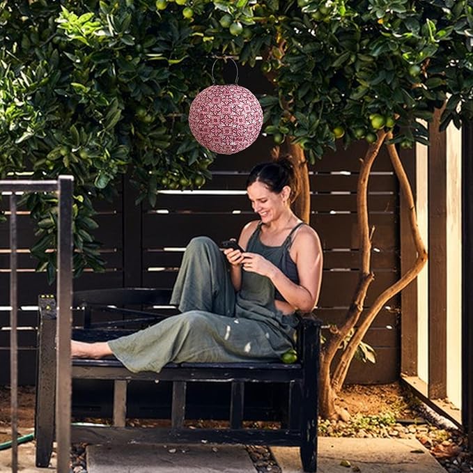 Opilroyn Led-tuinverlichting op zonne-energie, buitenlantaarn op zonne-energie, lantaarnlicht, zonne-energie, tuindecoratie, lantaarn met handvat, buitenverlichting, verlichting photo 2