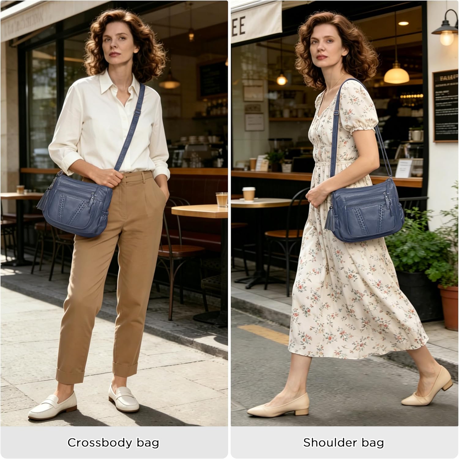 VOLGANIK ROCK Crossbody Bag for Women with Tassel Ladies Soft PU leather Purses and Handbag Pocketbooks