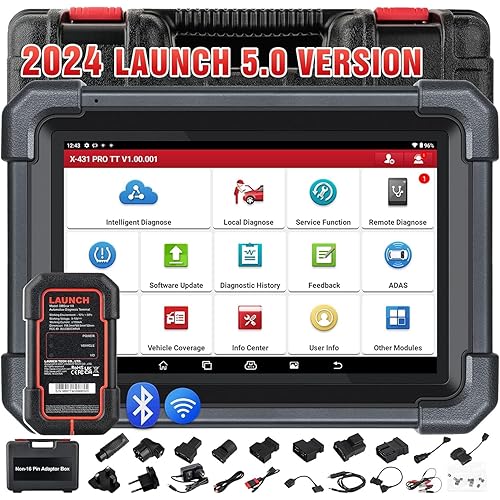 LAUNCH X431 Pro TT Bidirectional Scanner with 2026 Bluetooth Connector, 38+ Reset for All Cars, All-in-One Full System, ECU Code, CANFD & DOIP, FCA AutoAuth, VAG Guide,2 Year Free Update