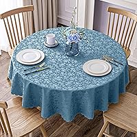 Vista 69 de Smiry Square Table Cloth, Waterproof Heavy Duty Vinyl Tablecloths, Wipeable Washable Table Cover for Kitchen and Dining Room (Baby Blue, 54" X 54")