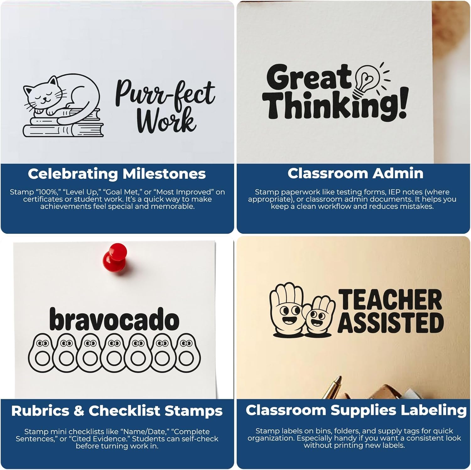 Mini Snap Great! Pre-Inked Compact Stamp for Elementary School Teachers, Teacher Grading, Homework Checks, Positive Feedback, Pocket-Size Self-Inking, Quick-Dry Impression