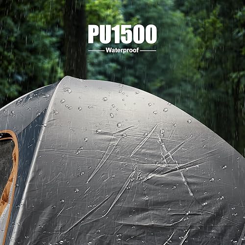 Miniatura 4 de Tienda de campaña para 2 personas, tienda de campaña impermeable a prueba de viento con mosca de lluvia fácil de instalar, tiendas de campaña