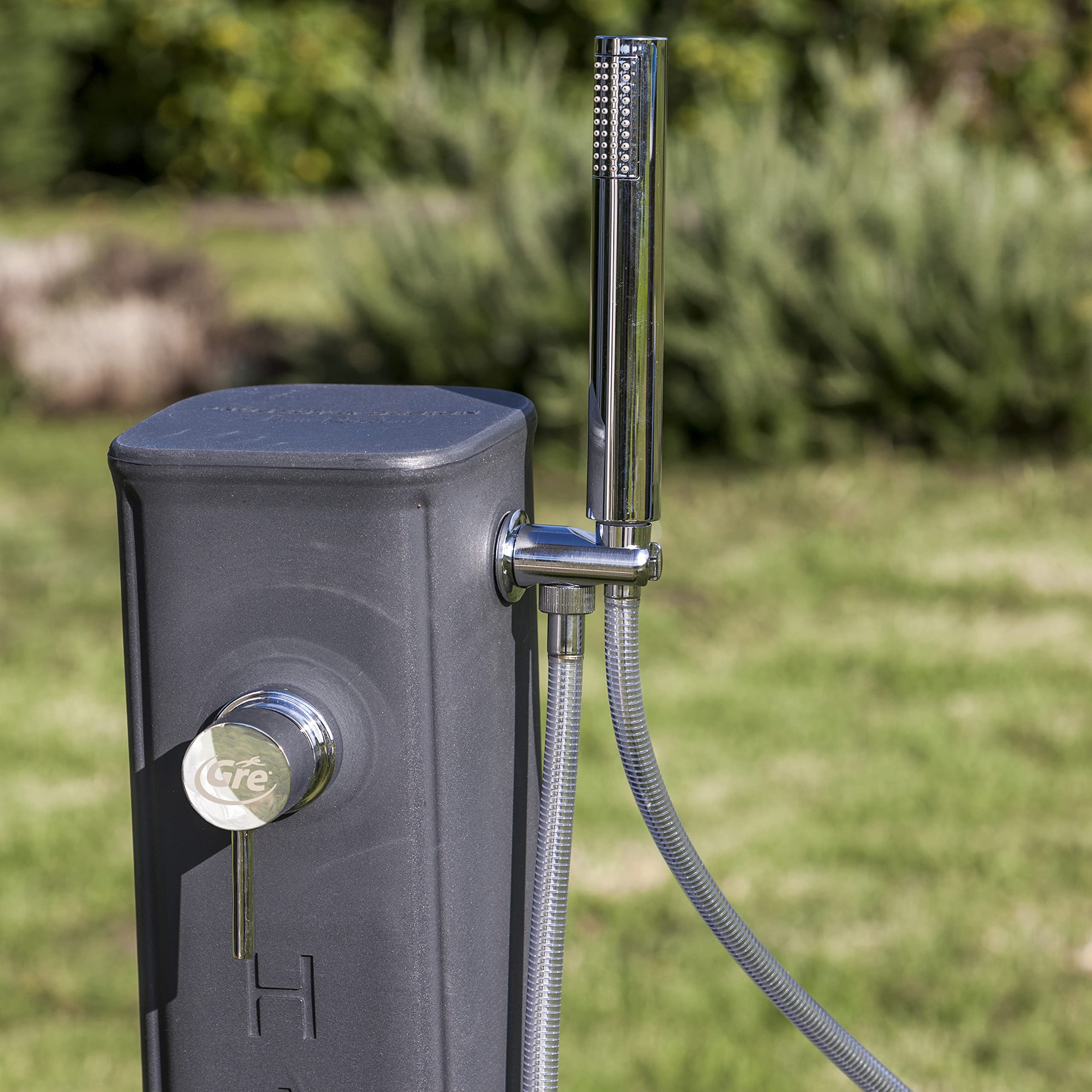 Gre DSM19 Ducha Solar 19 L polietileno negro lavapiés jardín exterior