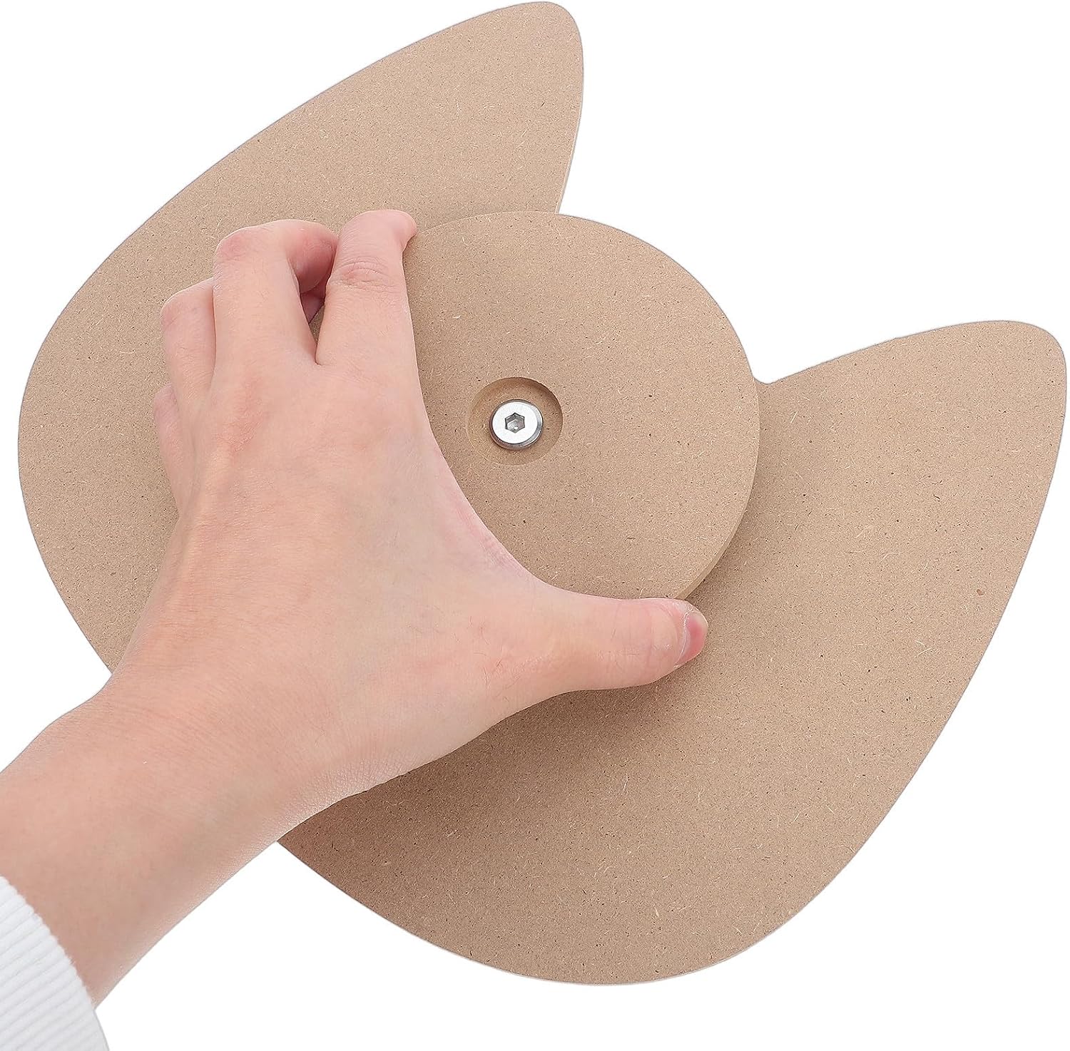 Cat Shaped Ceramic Plate Mold with Handle, Reusable Wood Tool