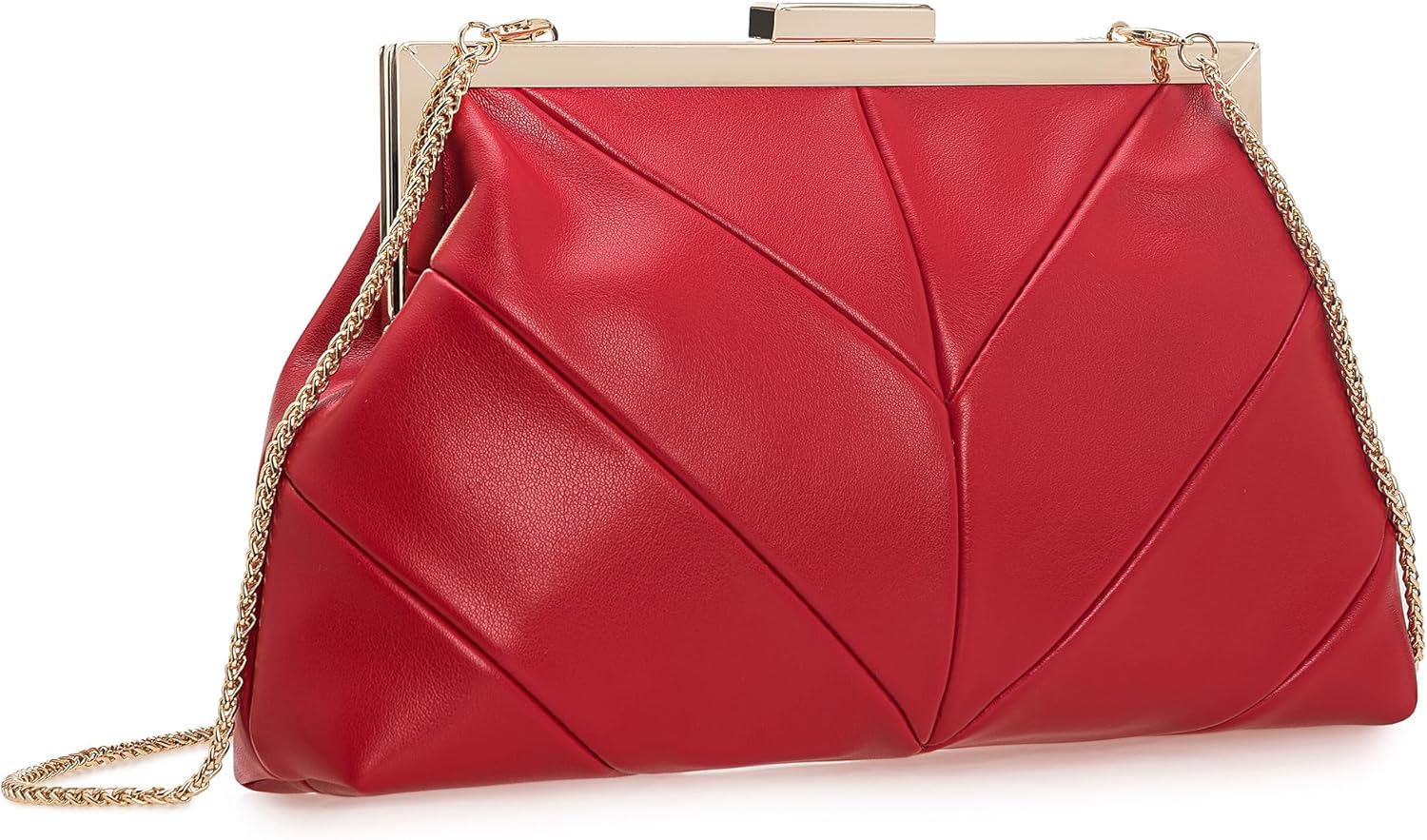 IXEBELLA PU Clutch Purse for Women Dressy Evening Bag Formal Handbag for Wedding, Prom, Cocktail Party