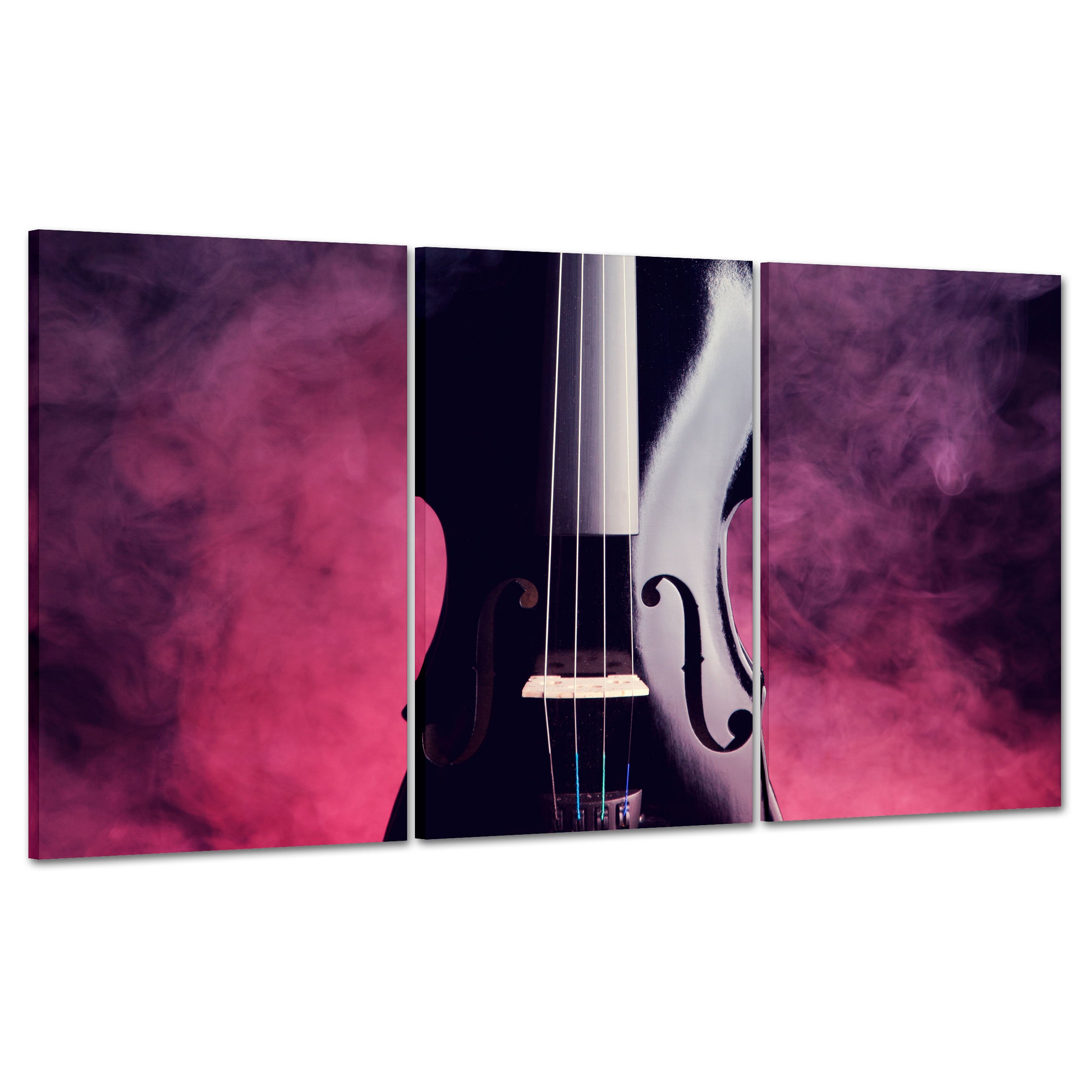 Cuadro sobre lienzo Canvas – ConKrea – Listo para colgar – Violín Negro – Música Classic