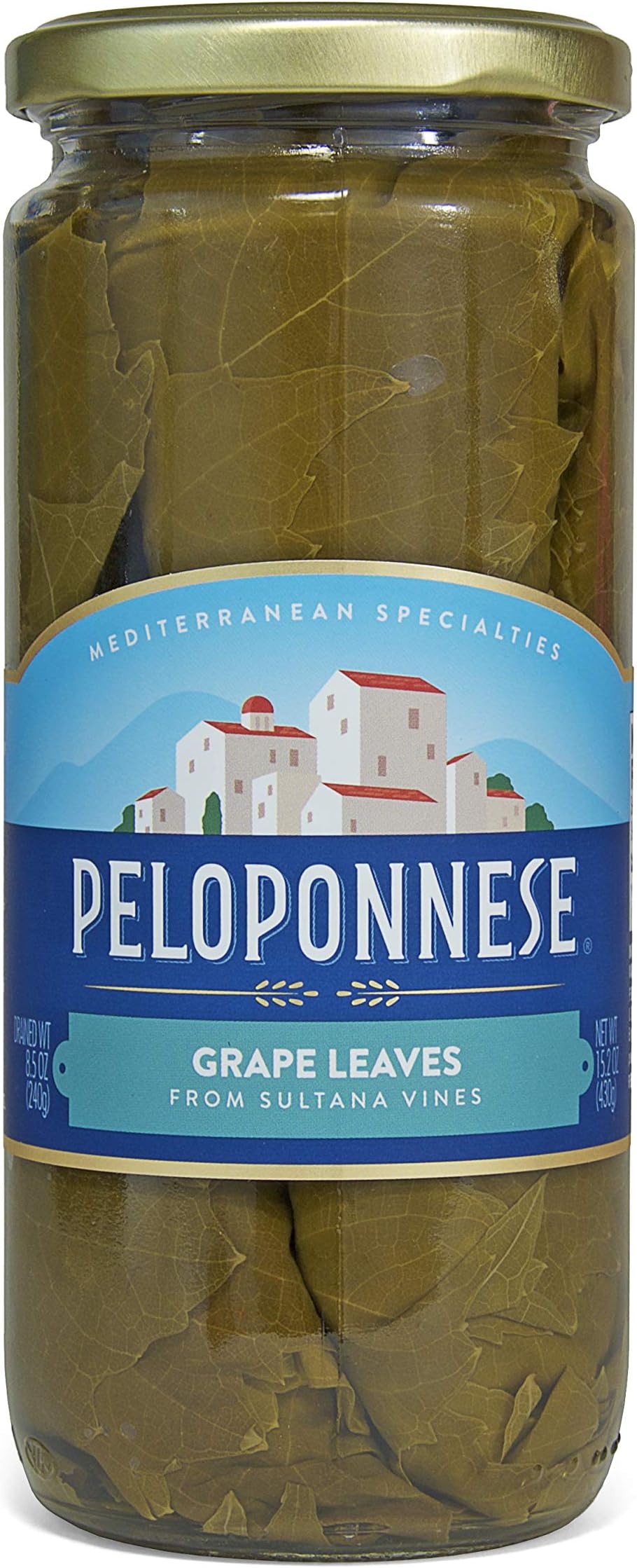 Peloponnese Grape Leave, 8.5 oz Green , 1.49 Pound