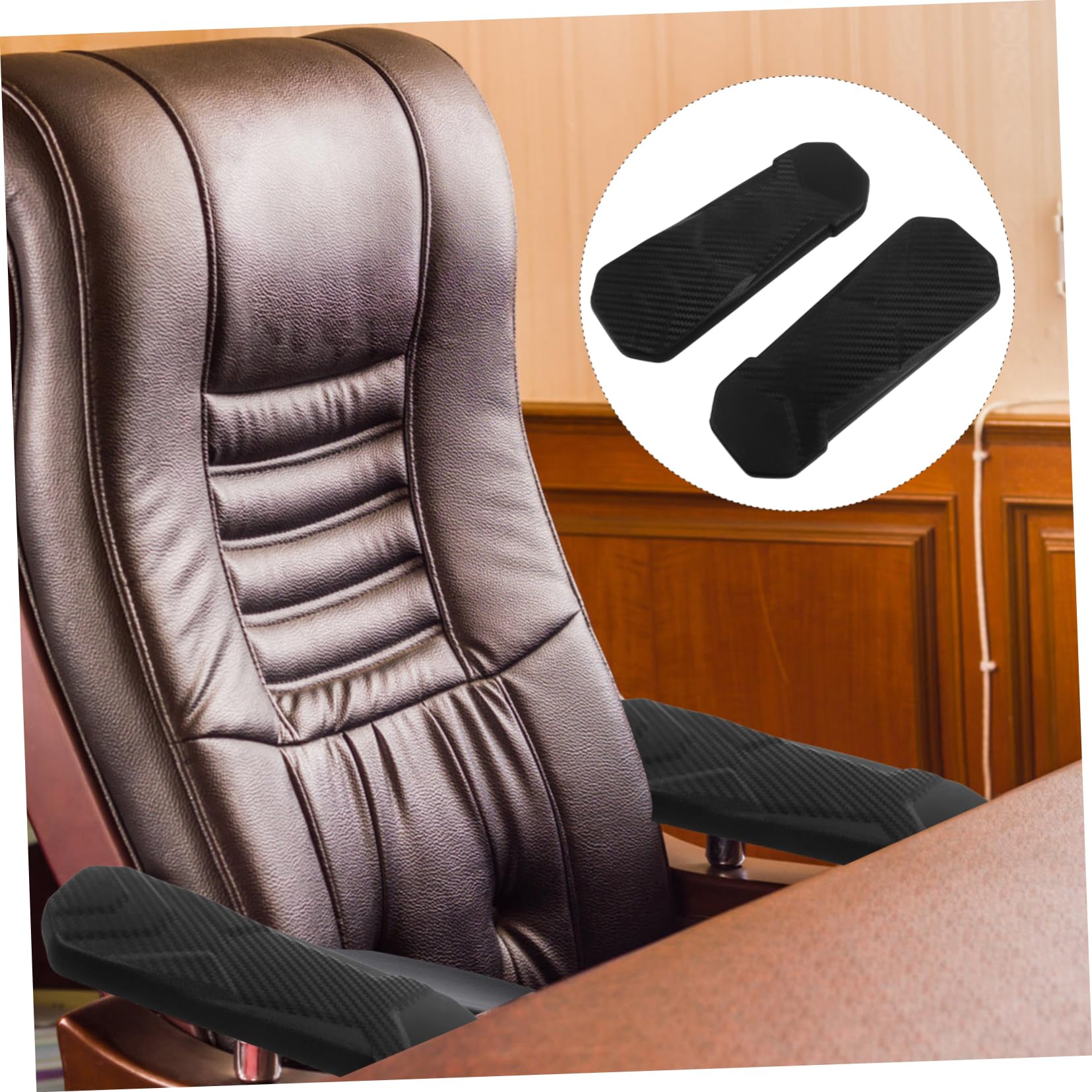 Gadpiparty 2 Piezas Almohadillas Repuesto Reposabrazos Silla Oficina Fundas Brazos Silla Oficina y Material
