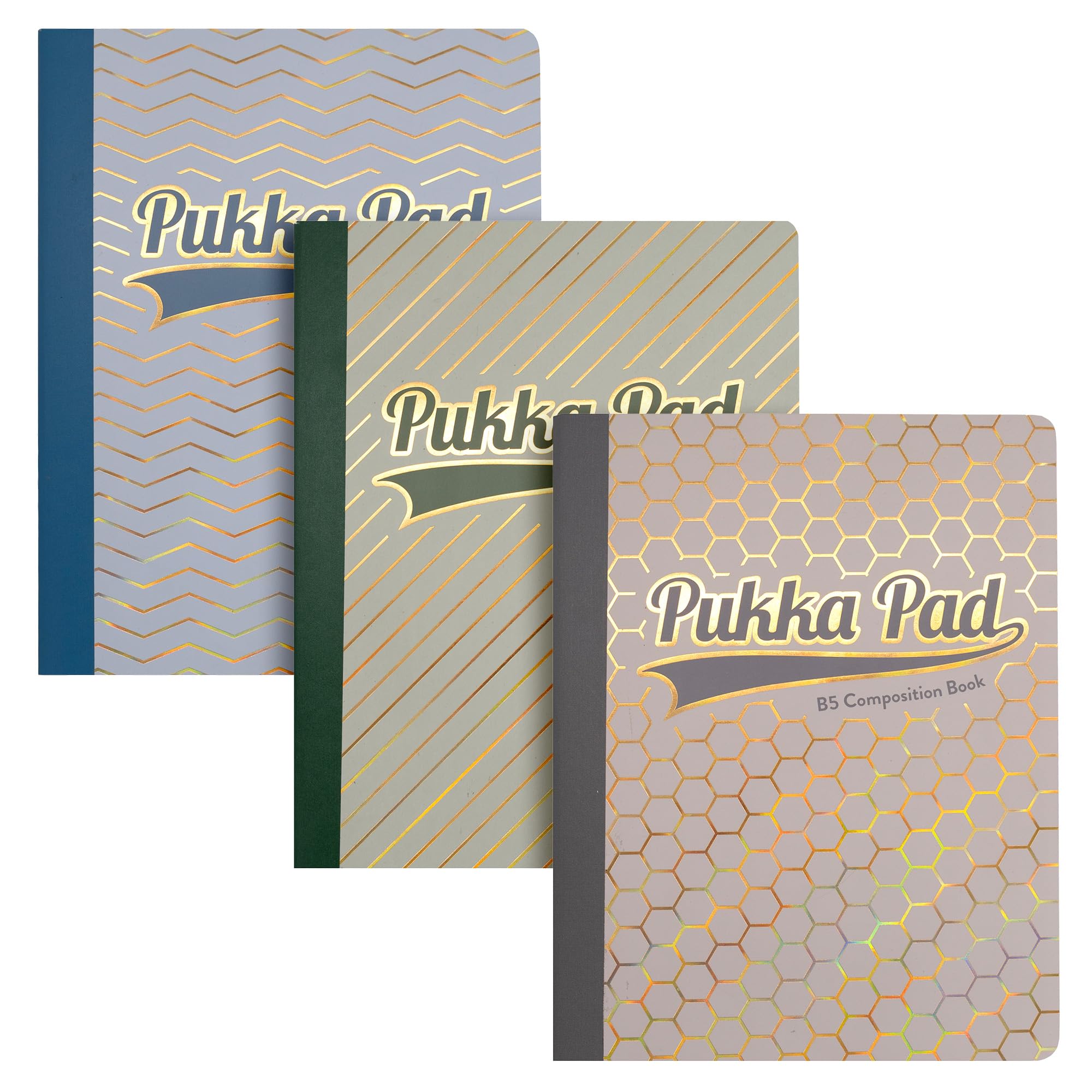 Pukka Pad Haze B5 Composition Books, Pack of 3 Notebooks with 140 Pages
