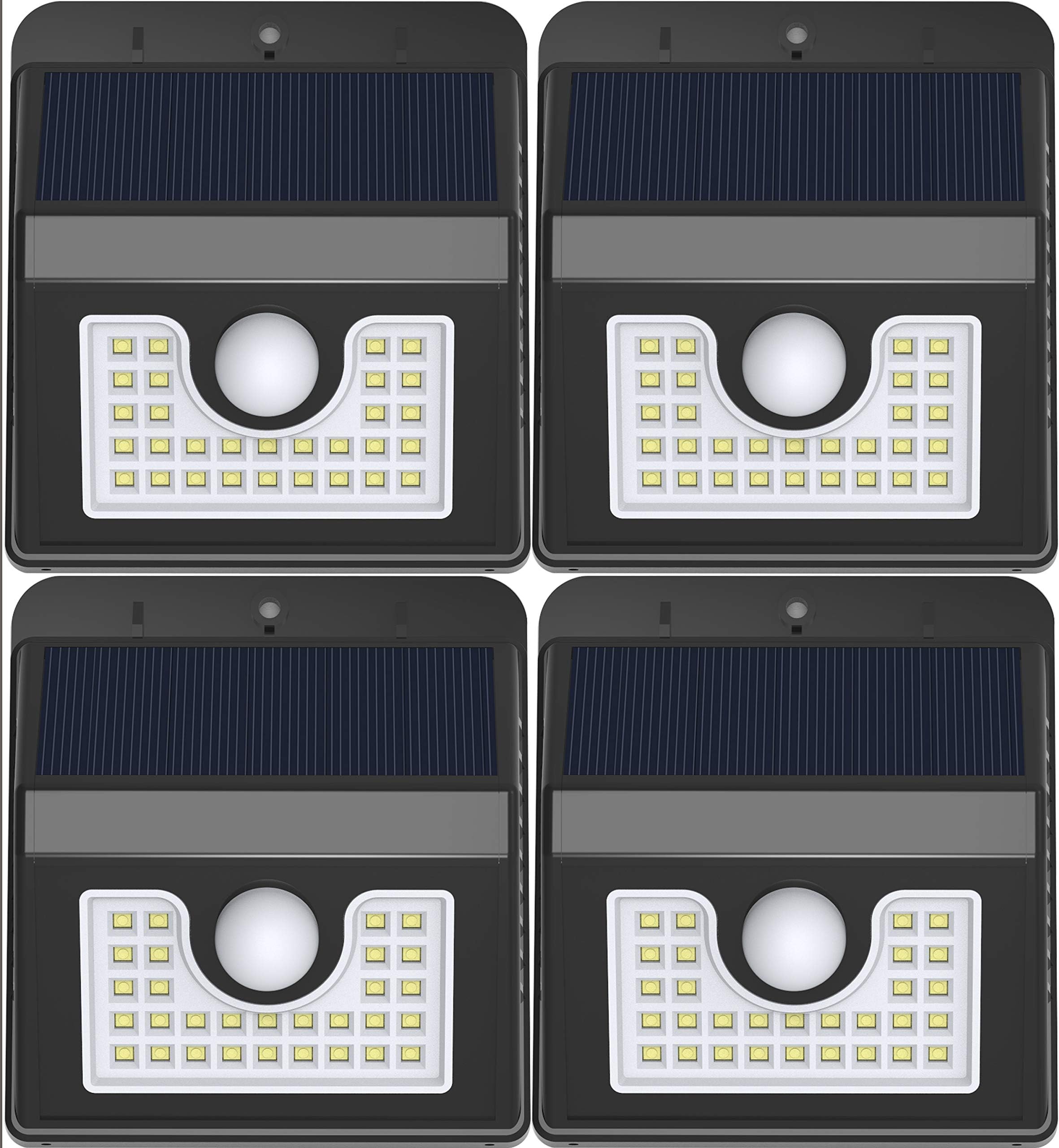 Solar Lights, Motion Sensor 30 LED Super Bright Security Lights Solar Outdoor Spotlight Flood Lighting for Backyard Garden Patio and Pathway, 4 PK