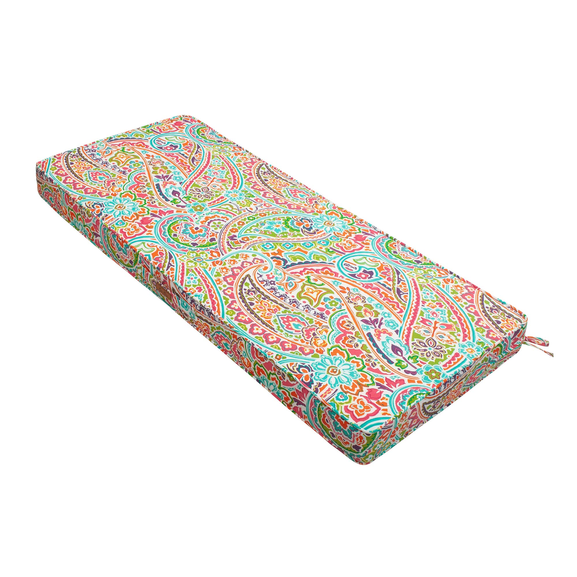 FUNHOME Outdoor Bench Cushion 42 x 18 Inch,Waterproof Patio Furniture Swing Cushion,Patio Loveseat Cushion with Handle and Straps, Garden Sofa Settee Couch Swing Pads 1 Pack, Melora Paisley