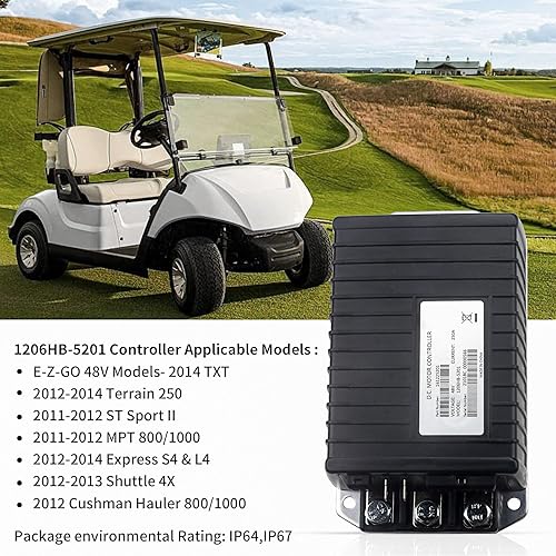 Miniatura 3 de Reemplazo Curtis 1206HB-5201 48V 250A controlador compatible con E-Z-GO TXT Cushman Hauler 8001000 Carritos de golf para Express S4L4, se adapta a