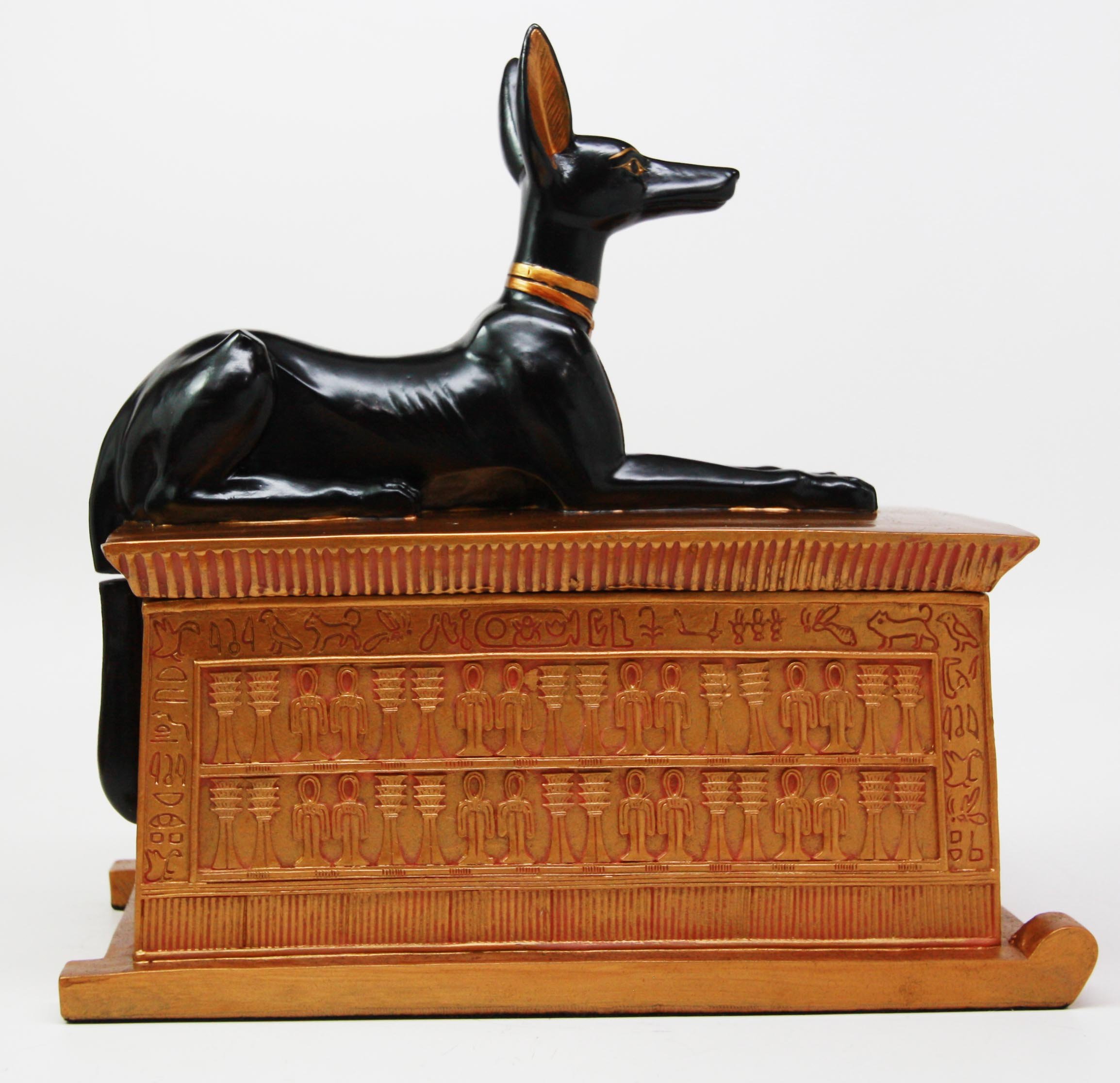 Amazon.co.jp: エジプト神のミイラのAnubis犬on Cartouche墓ジュエリー