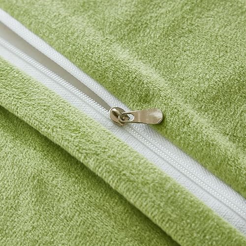 Miniatura 7 de JAUXIO Funda de almohada de cuerpo esponjoso de piel sintética de lujo, a rayas, de felpa, decorativa, para Navidad, ultra suave y acogedora, cierre