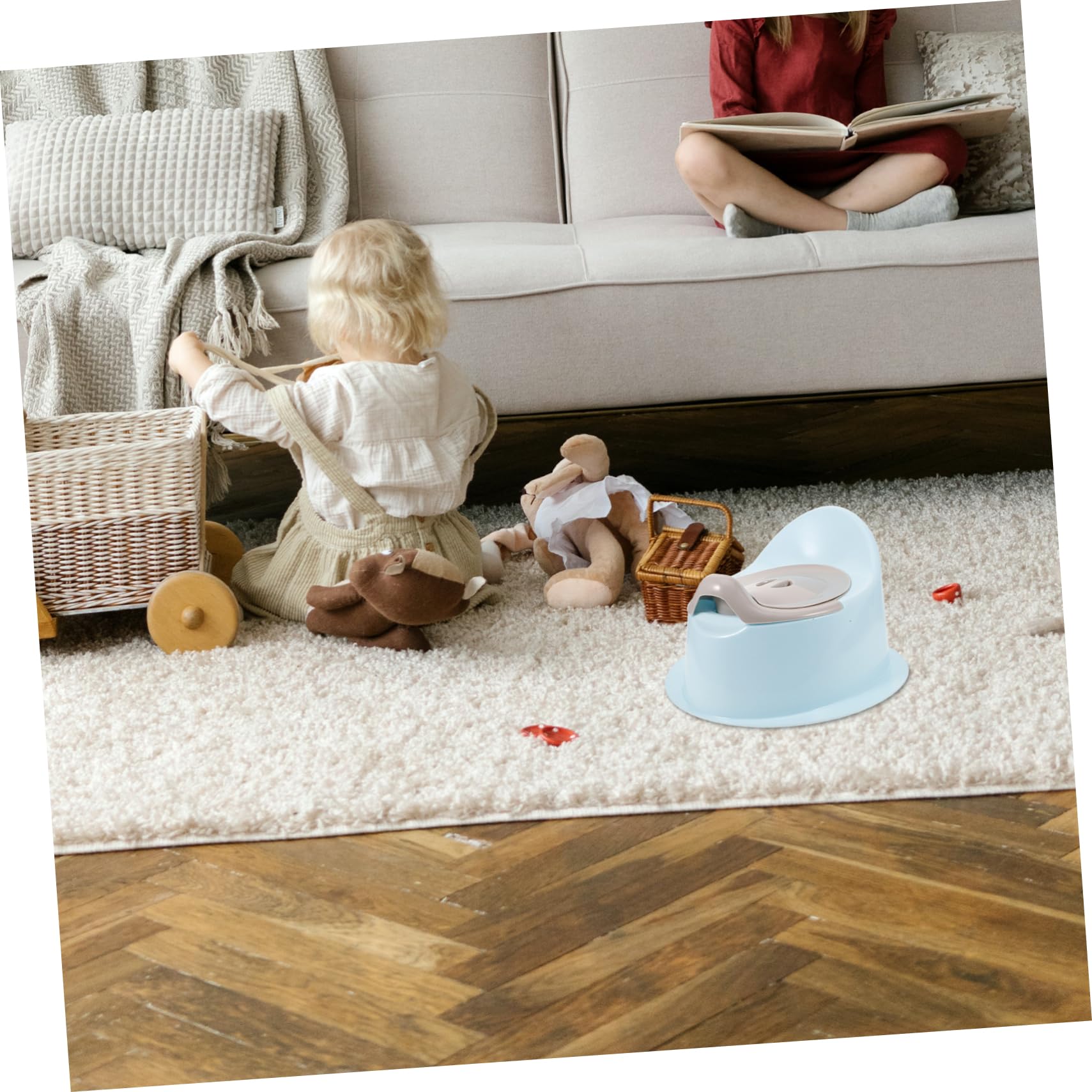 Asiento Ligero Multifunción Portátil de Niños Inodoro Sencillo Plástico Diseño y Adecuado para Baño Entrenamiento y Orinal de Viaje