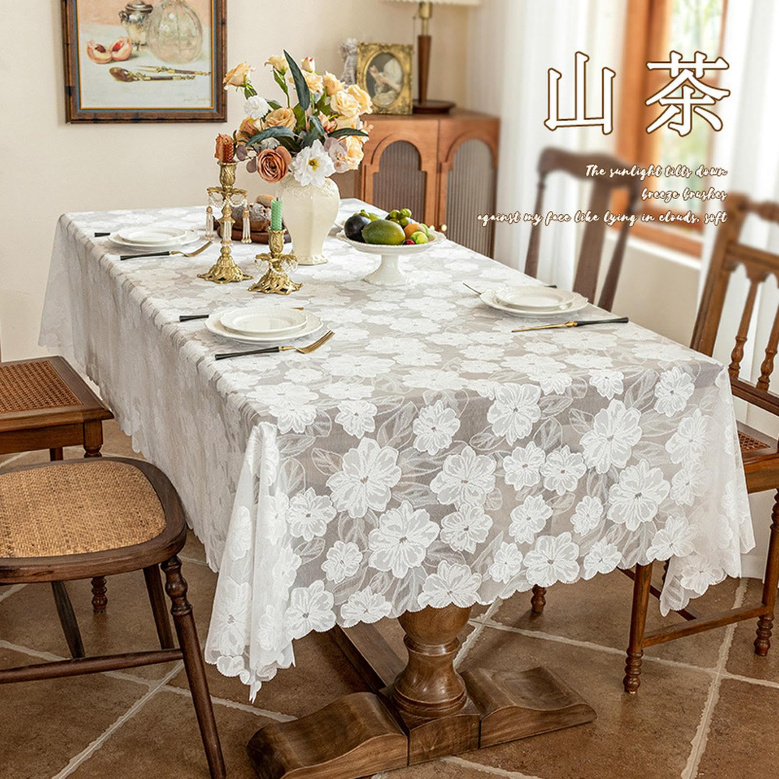 Tovaglie Tovaglia in Pizzo Tavolino Leggero Decorazione della Copertura del Tavolo di Lusso-chiho-Quadrato 140 * 140 Cm