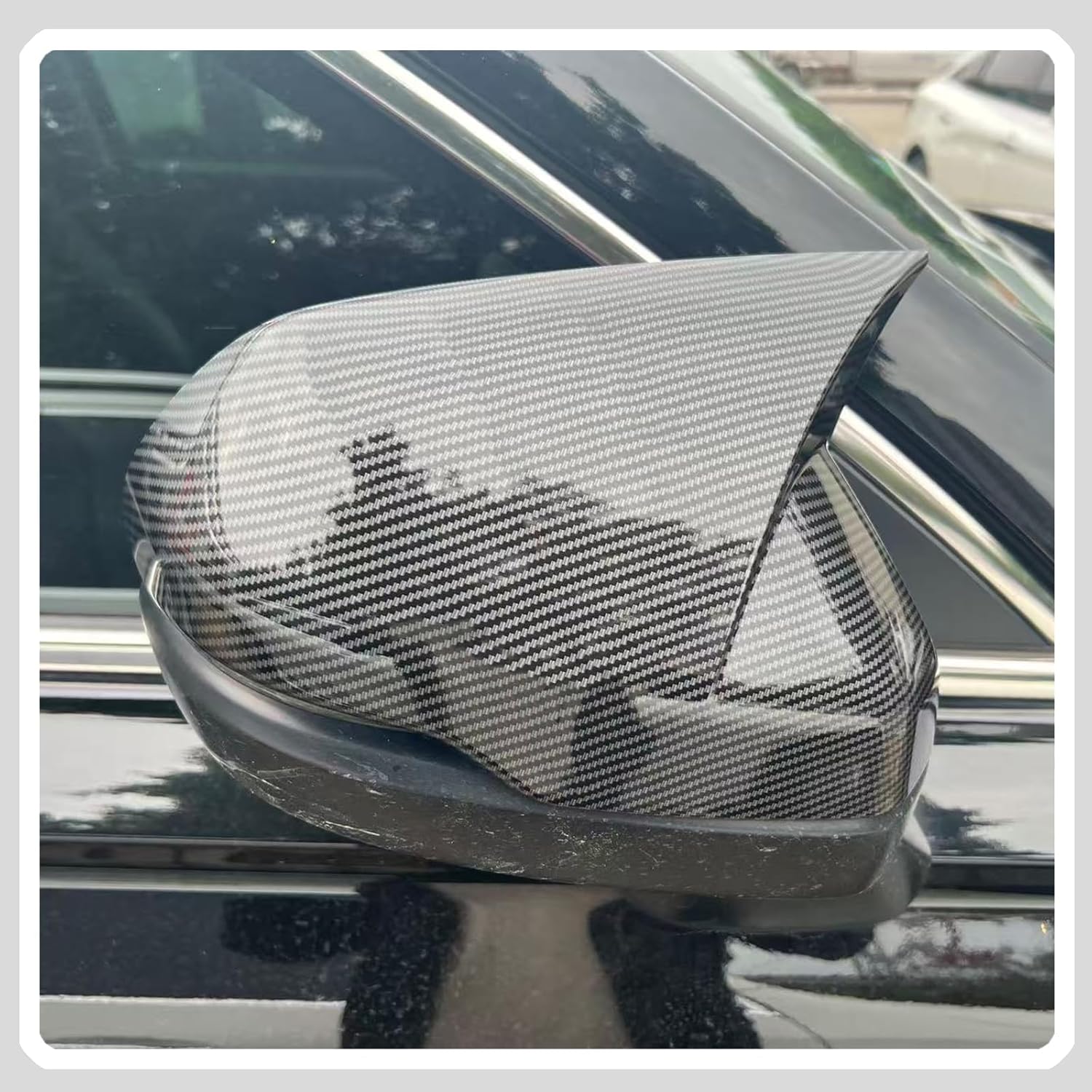 Side Mirror Cover,for Honda CRV 2023 2024 2025 2026, Carbon Fiber Side Rear Mirror Covers Body Kit Accessories for Cars(with Turn Signal)