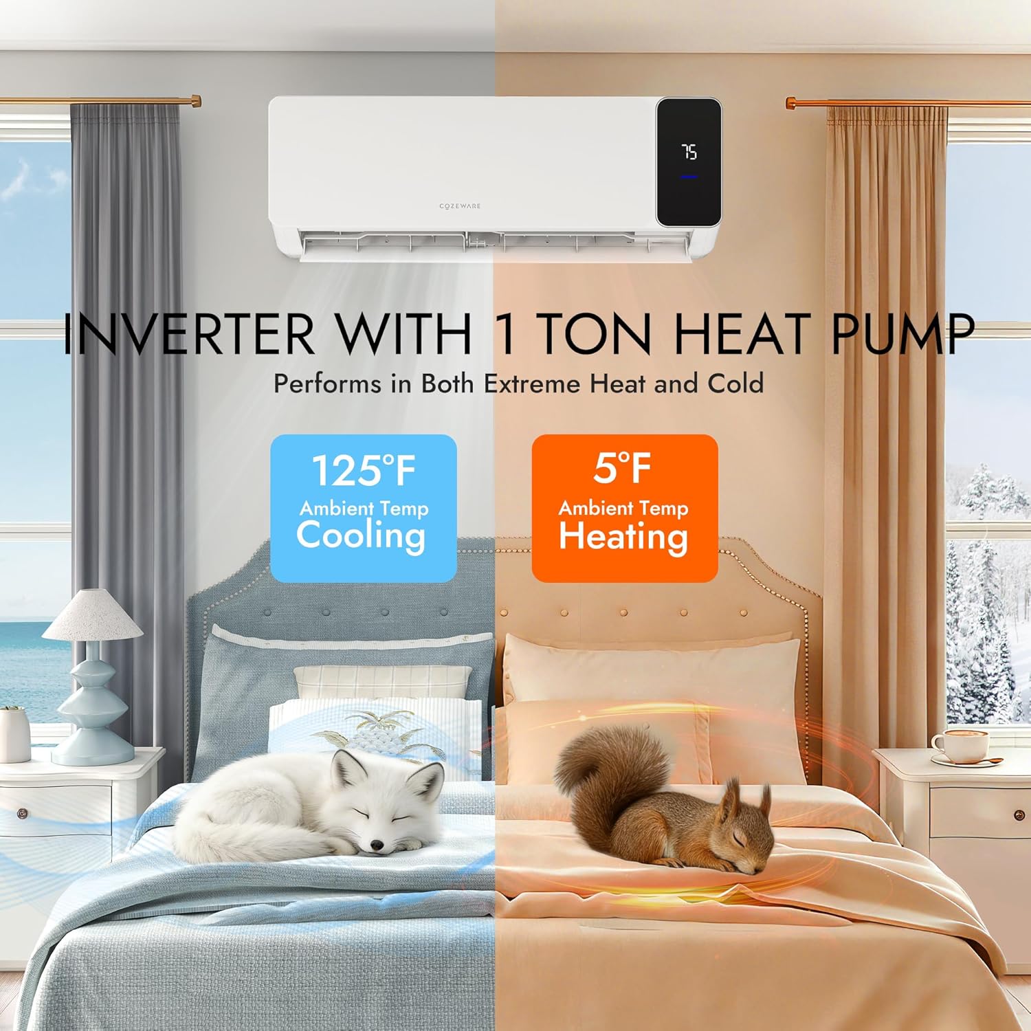 Cozeware Mini Split operating in extreme temperatures