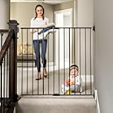 Regalo 2-in-1 Extra Tall Easy Swing Stairway and Hallway Walk Through Baby Gate, Black 1 Count (Pack of 1) (40.5