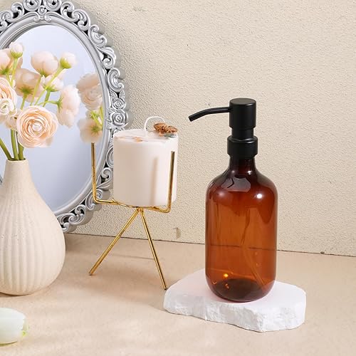 Miniatura 5 de Paquete de 2 dispensadores de jabón de repuesto, bomba de jabón negro mate 304 de acero inoxidable 304, dispensador de jabón para cocina, baño,