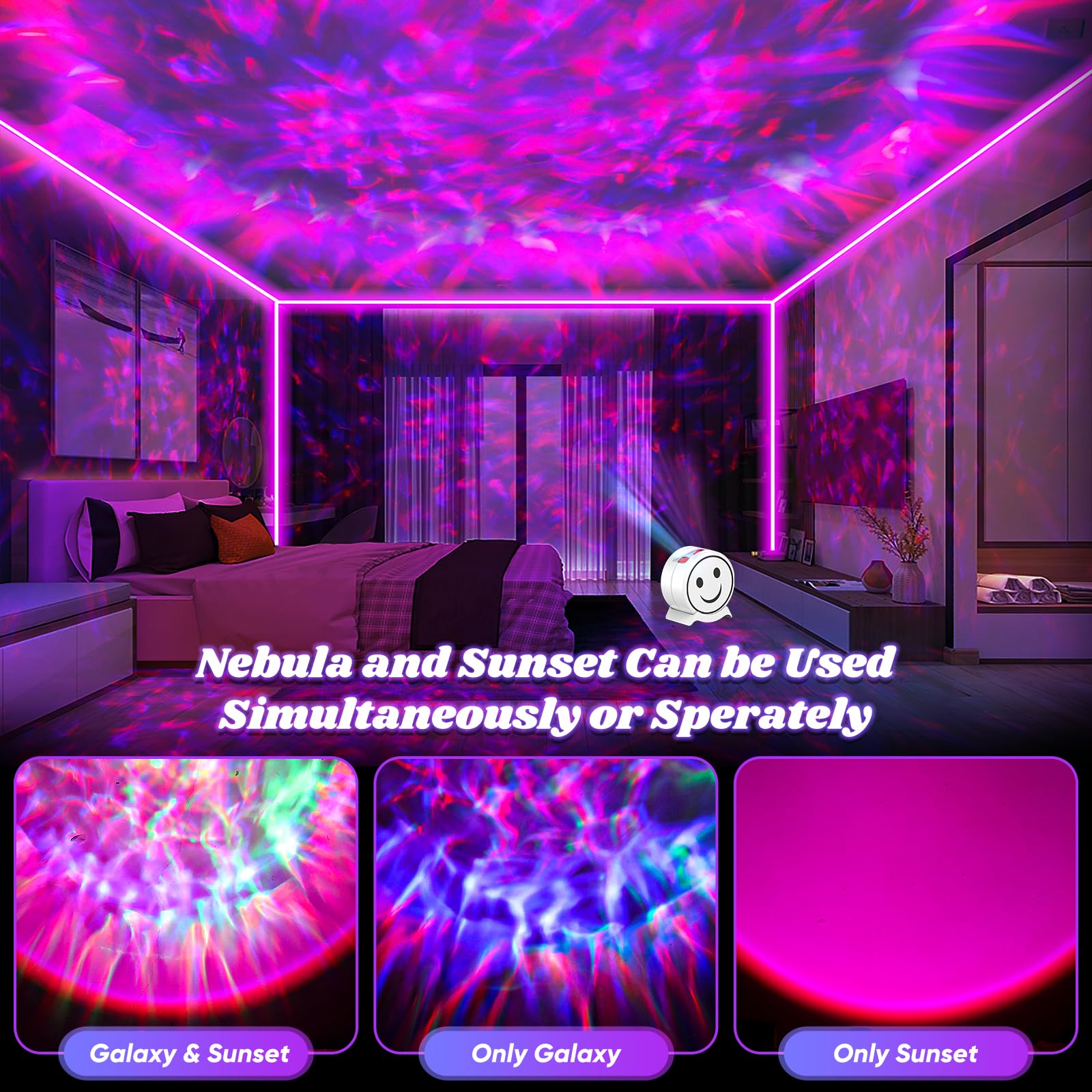 Proiettore di stelle, galassia, per camera da letto, 17 modalità di illuminazione, proiettore di luce galassia con timer e telecomando, regalo per bambini e adulti, compleanno, Natale