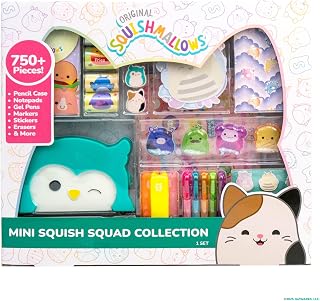 Squishmallows Original Mini Squish Squad Collection, Stationery Set, Over 750 Pieces
