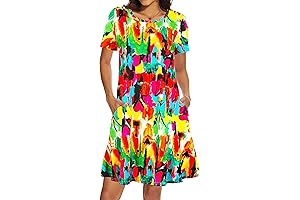 Elegant Casual Sun Dresses for Women with Pockets