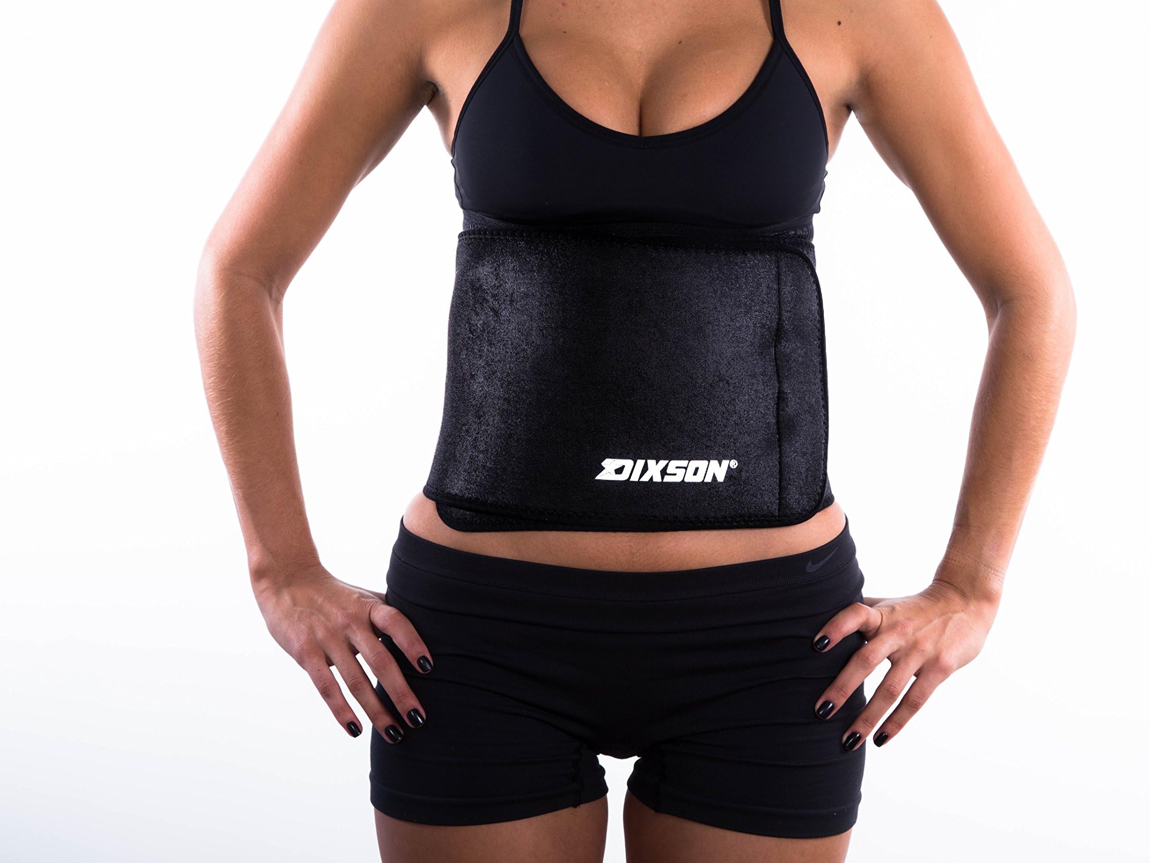 Dixson Adjustable Waist Trimmer 8" Unisex- Stomach WRAP. Abdominal Binder. Slimmer Belt. SELDERTONE. Neoprene Belt. Exercise Shaper.