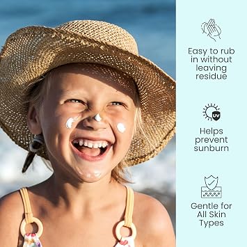 TruKid Easy On Mineral Sunscreen SPF 50 - Kids & Baby Sunscreen for Face & Body, Non-Toxic Zinc Oxide Sunblock Protection for Sensitive Skin, Unscented, FSA Eligible, Travel Size 3.4oz