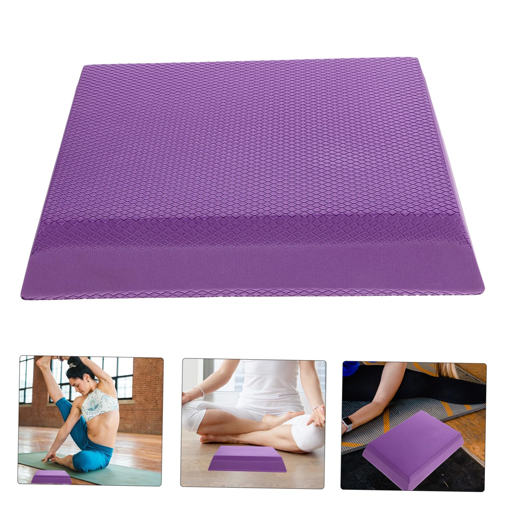 Colchoneta de Equilibrio para Yoga Portátil Almohadilla de Entrenamiento de Estabilidad para Manos y Rodillas Soporte para Pilates y Fitness Casa o Gimnasio Color Púrpura