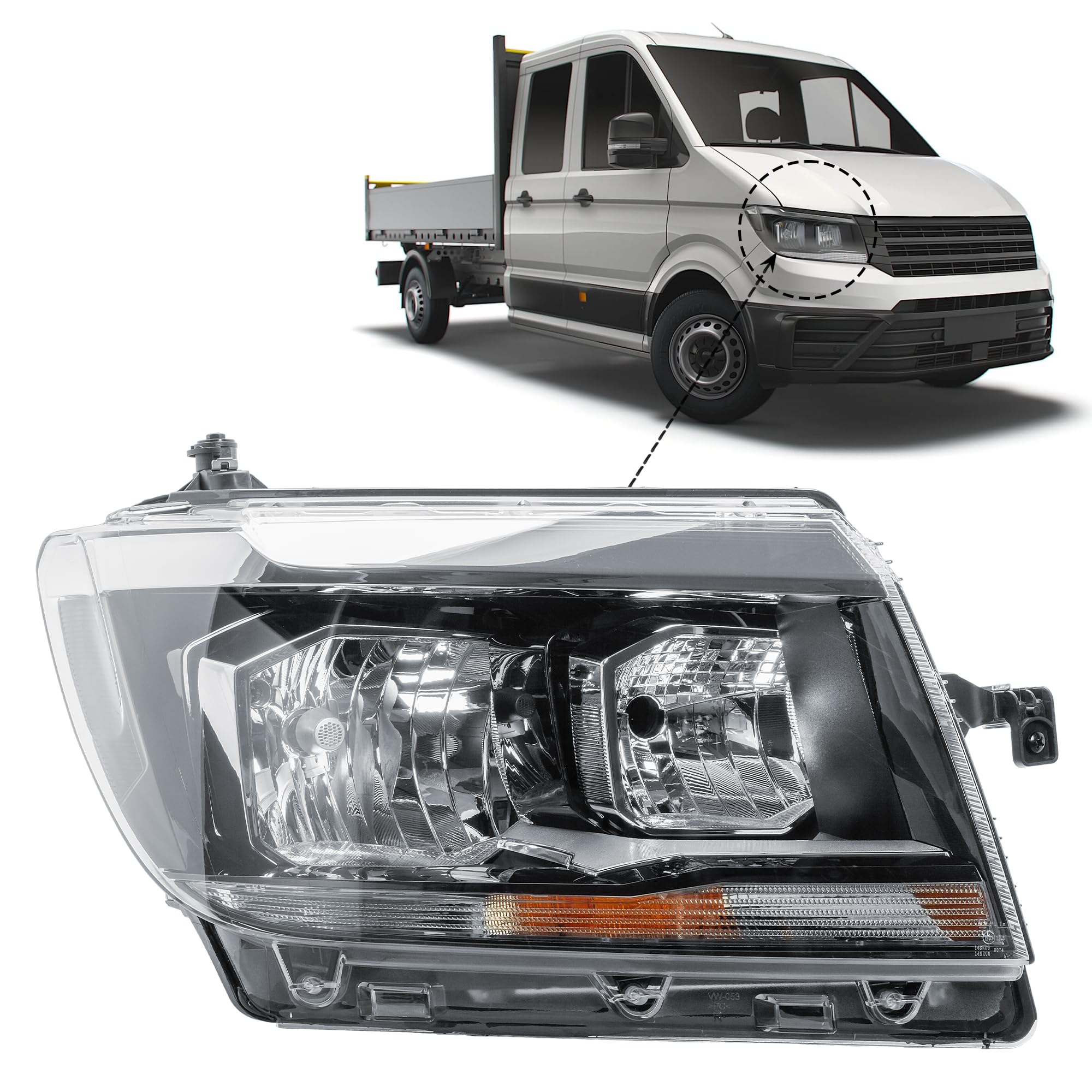 Faros delanteros derechos con motor para VW Crafter MAN TGE 2017-2025