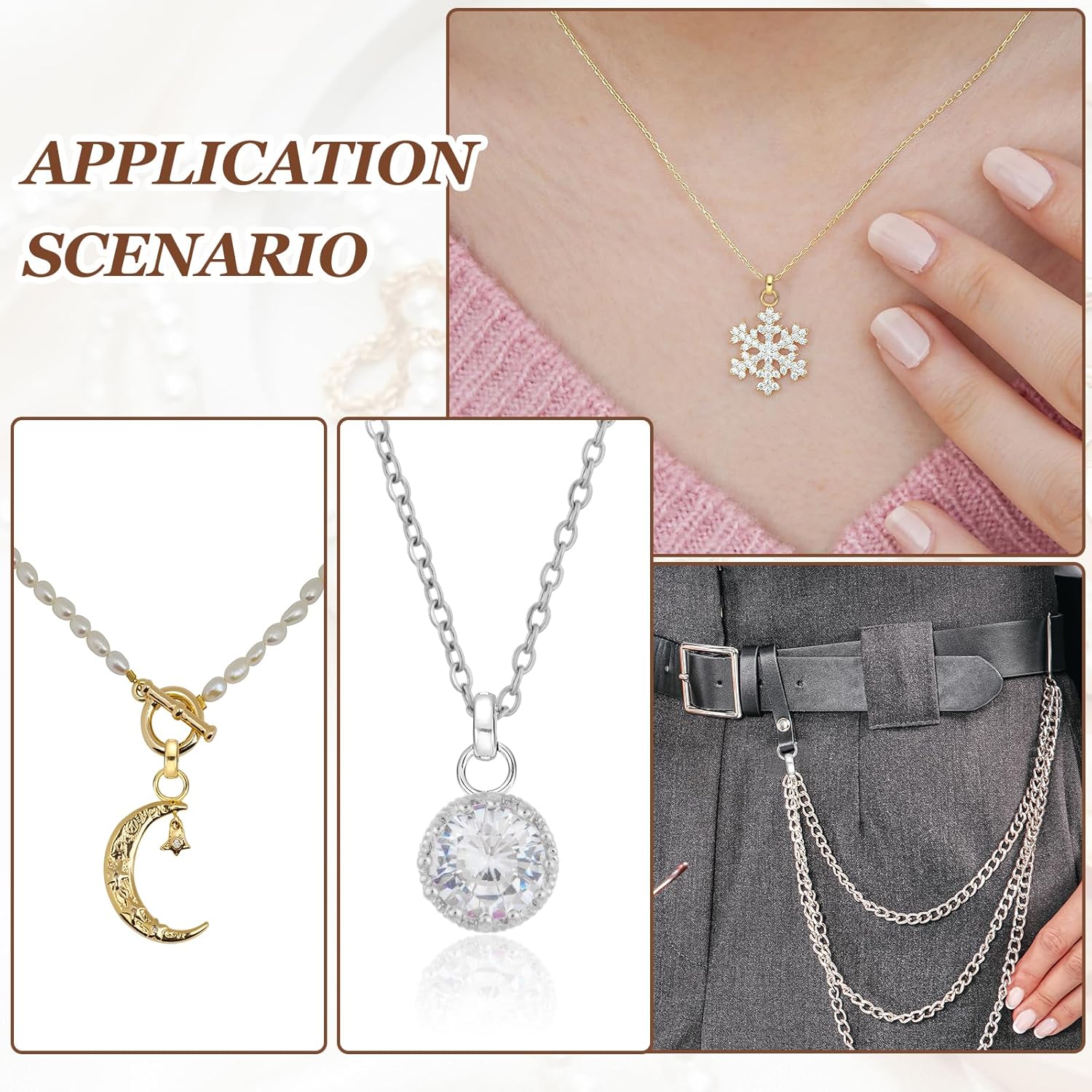 PATIKIL 2 Pcs Bails for Jewelry Making, 14.5mm Pendant Bail Connector Double Bail Clasps for Bracelet Necklace Pendants Dangle Charm DIY Craft, Gold - Image 5