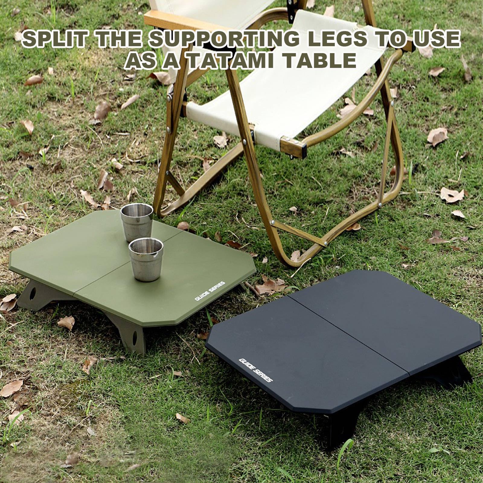 TOPCHANCES Folding Outdoor Camping Table,Ultralight Aluminum Camping Side Table,Portable Beach Table Roll Up Camping Table with Carrying Bag for Camping Beach Picnic Grilling Hiking FishingTravel