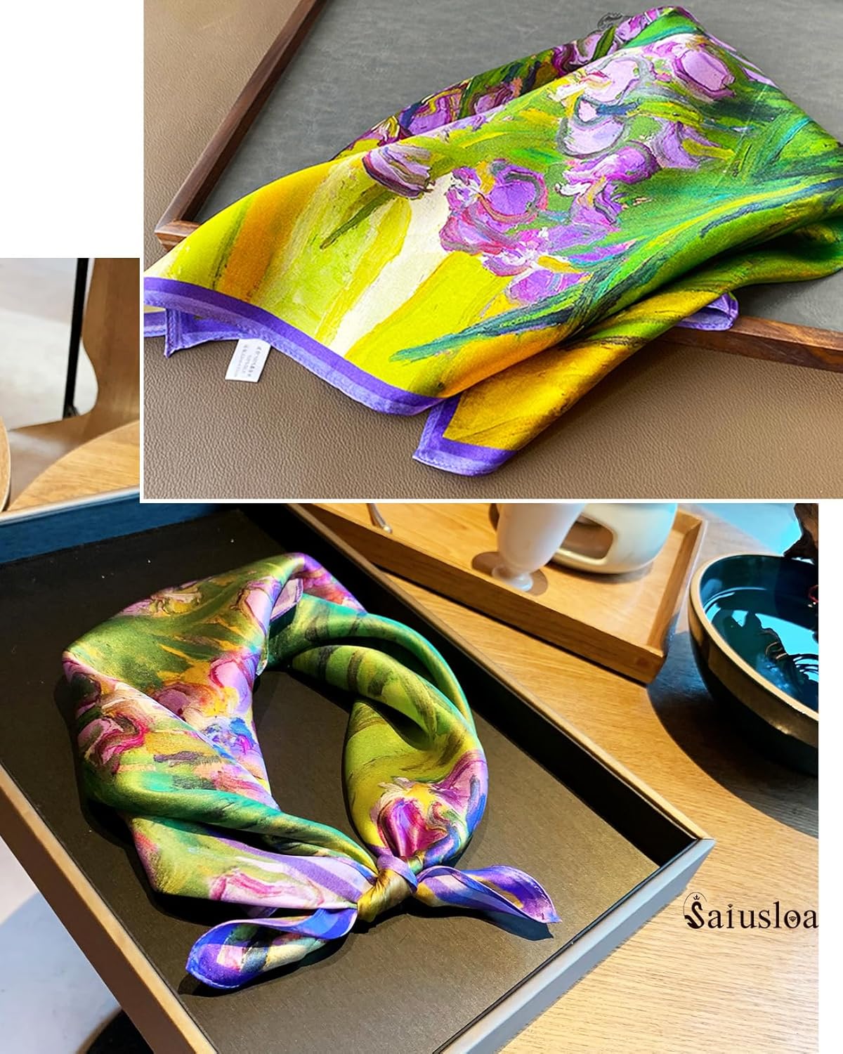 Neck Scarf For Womens Silky Head Scarves Hair Bandanas Square Scarf Fashion Accessories lightweight - Image 4