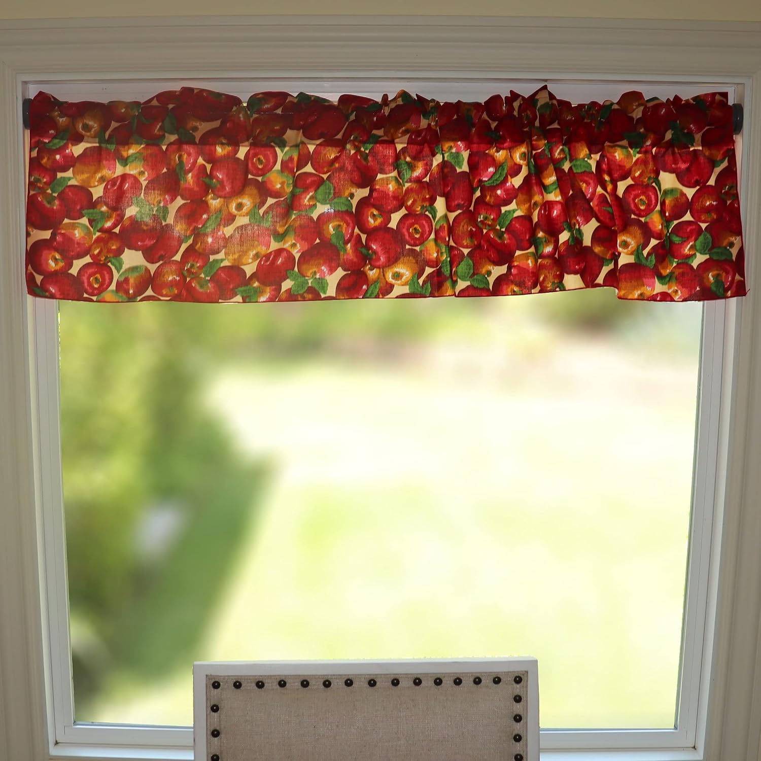 lovemyfabric Cotton Fruits Collection Decorative Print Bedroom Kitchen Bathroom Classroom Diner Curtain Valance Window Treatment/Window Decor 58" Wide (28" Tall, Oranges Allover)