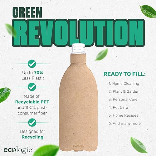 Miniatura 4 de Bomba dispensadora recargable lista para llenar de 16 oz de papel híbrido Eco.Bottle para cuidado personal y doméstico