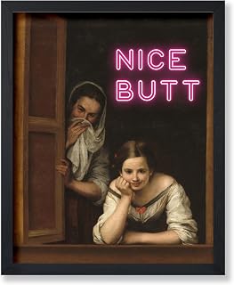 Poster Master Two Women at a Window Poster - Nice Butt Print - Altered Art - Baroque Art - Pop Art - Gift for Men & Women - Funny Wall Decor for Dorm, Bedroom or Bathroom - 11x14 UNFRAMED Wall Art