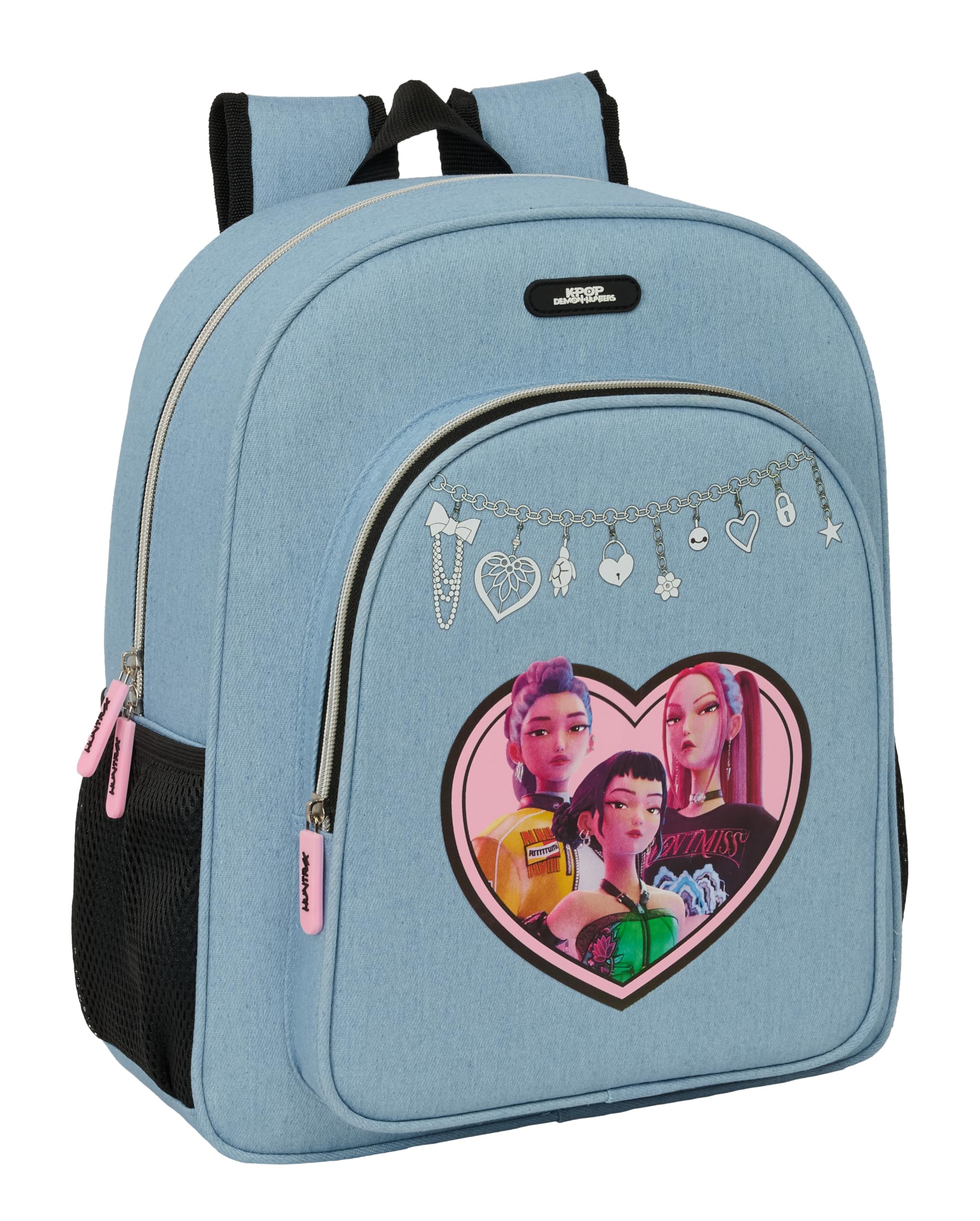 K-POP Demon Hunters – HUNTR/X – Children's School Backpack, Adaptable to Cart, Ideal for School Children, Comfortable and Versatile, Resistance, 32 x 12 x 38 cm