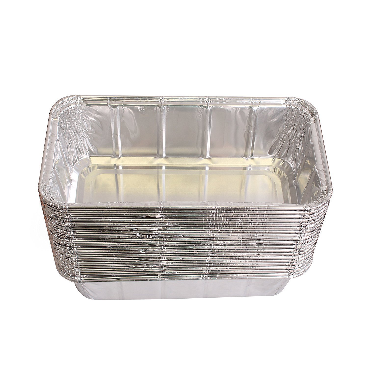 PARTY BARGAINS Lb Aluminum Loaf Pan 20 Pack, x x Heavy  Duty Disposable Bread Pans for Perfect for Baking, Lasagna, Meatloaf Food