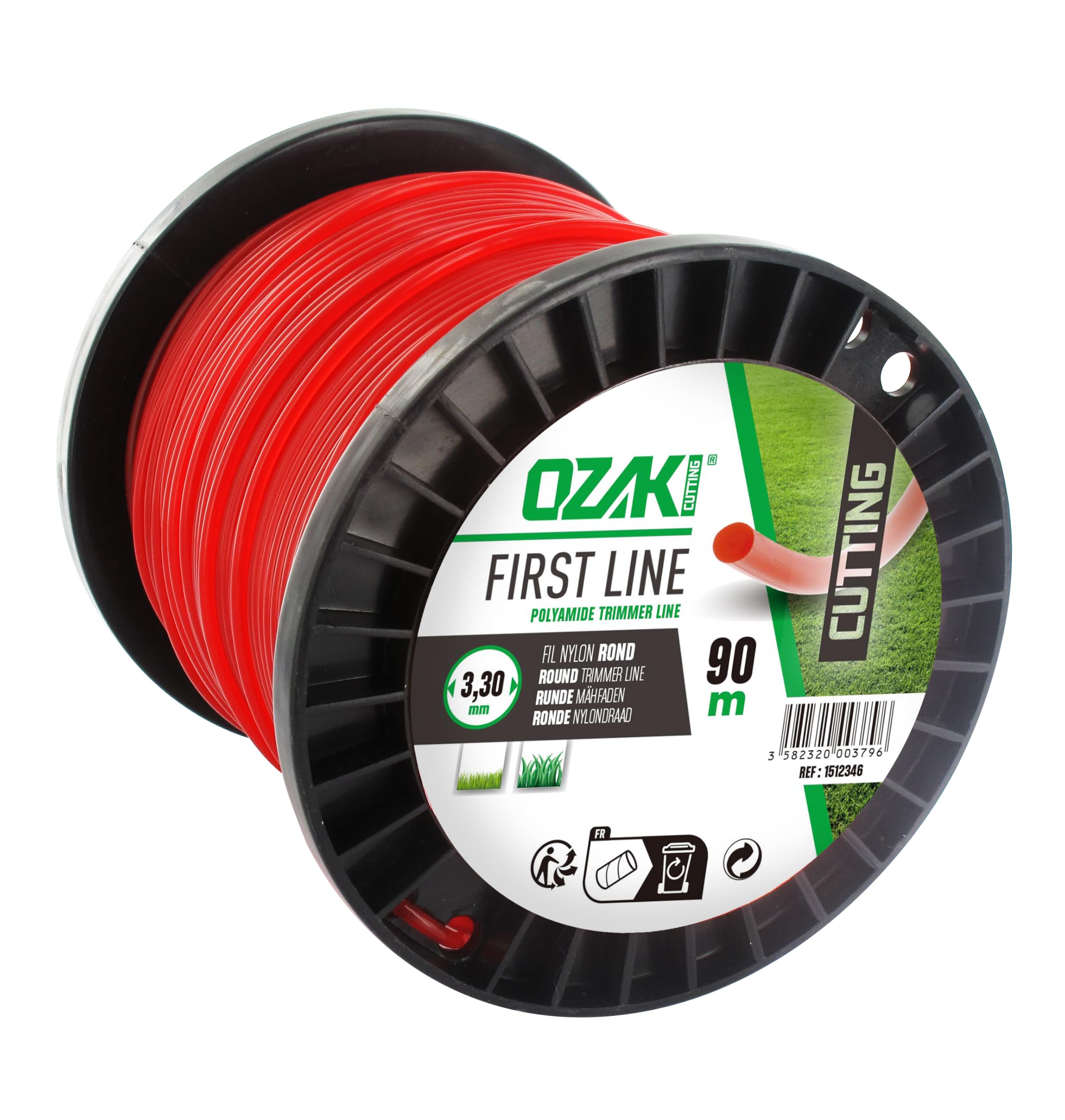 Fil nylon rond Ozaki Greenstar 3836 haute résistance de ø 3,30 mm