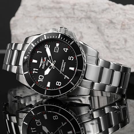 Sector No Limits 450 Orologio Uomo Acciaio - Quarzo, Quadrante Blu, Data, Impermeabile 10 ATM, 43mm