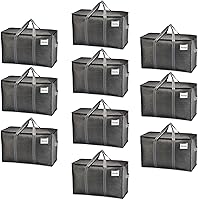 Vista 14 de VENO - Paquete de mudanzas, cajas de almacenamiento para embalaje universitario con tapas alternativas, para dormitorio, extragrande, asas