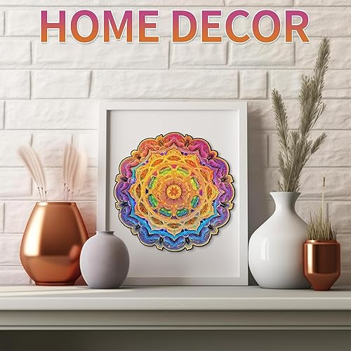 Miniatura 5 de KAAYEE Rompecabezas de madera para adulto, rompecabezas circular de tamaño L, rompecabezas de madera redondos para adultos, rompecabezas de madera