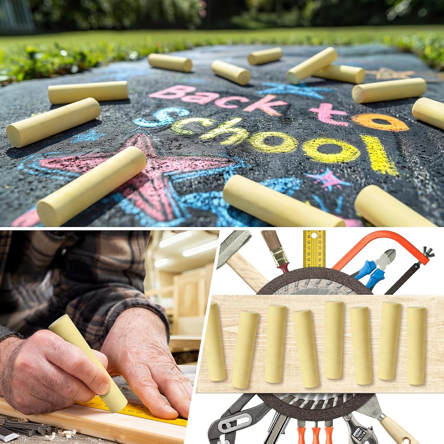 72 Pack Railroad Crayon Chalk Roof Mark Chalk Bulk Industrial Wax Marker Temporary Marks for Railroad Roof Gutters Siding Windows(Yellow)