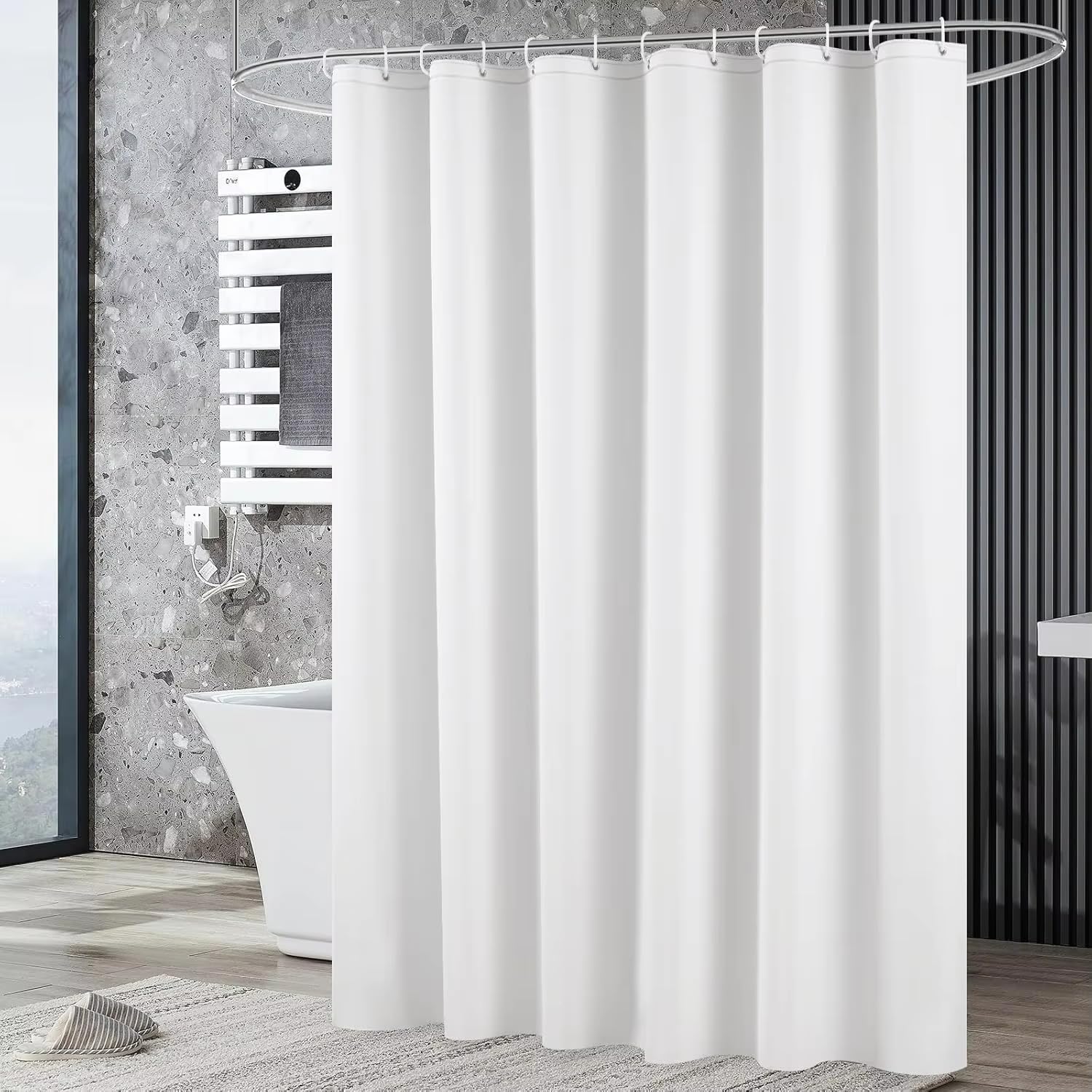 UUDIHO ​​Premium Bath Curtain - Anti-Mold Waterproof - Shower Curtain for Bathtub and Bathroom, Washable(75x190cm/30x75in(WxH)/Bathroom Curtain)